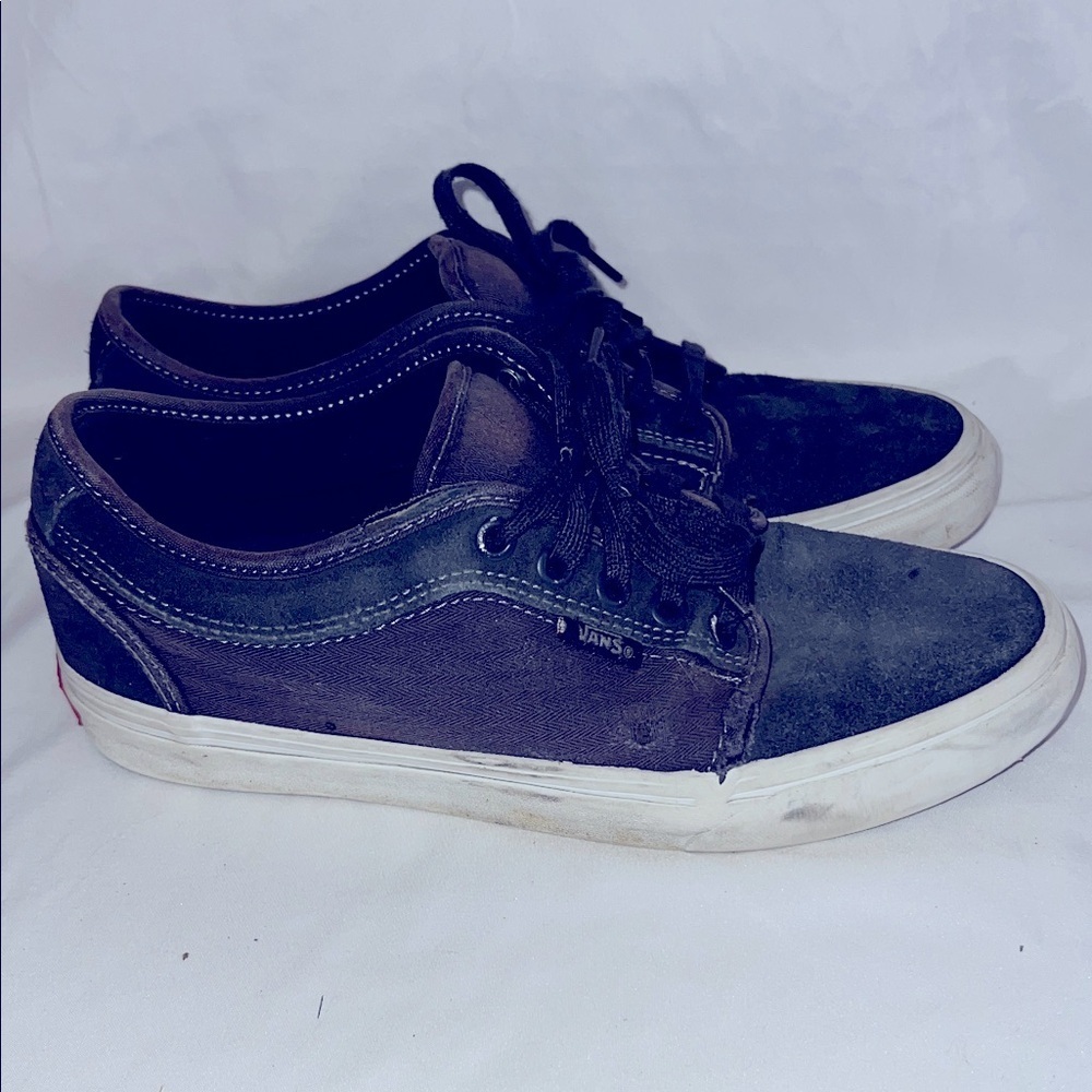 Vans Men's Grey and White Skate Board Sneakers, Size 7 Men